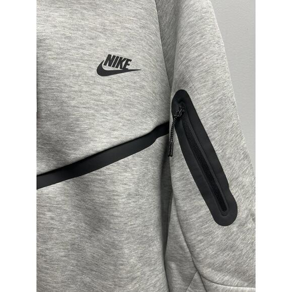 Nike Men's Gray Full-Zip Hoodie with Hood - Picture 2 of 7